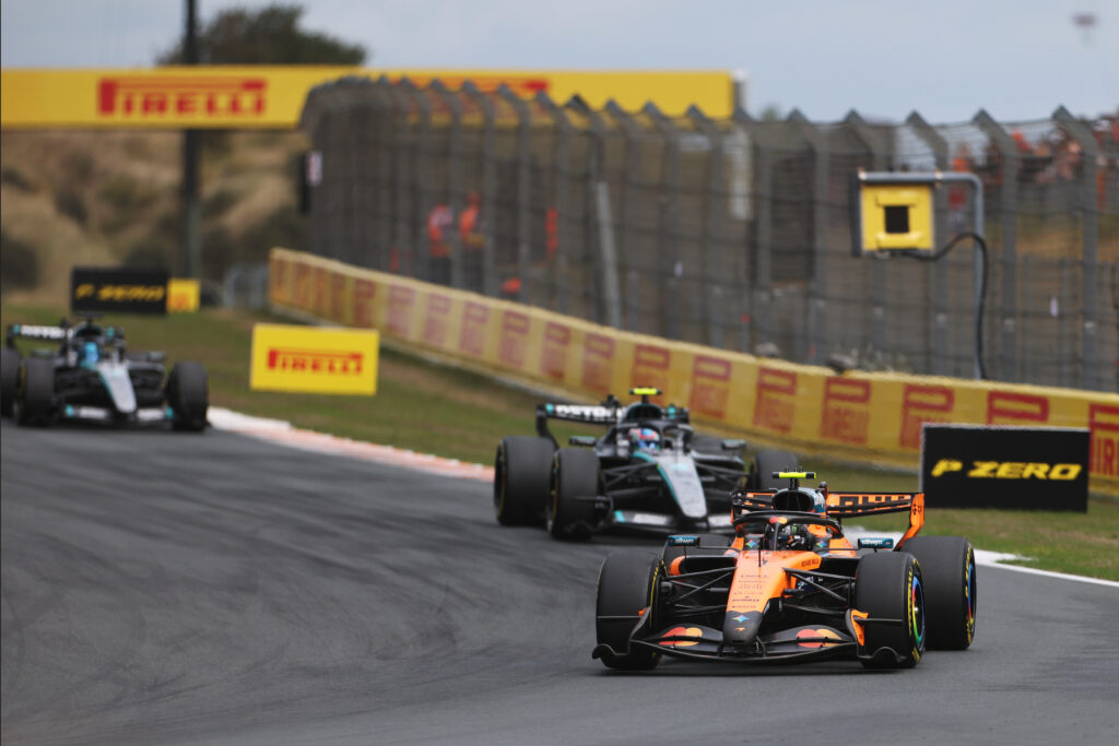 ZANDVOORT, NETHERLANDS - AUGUST 23: Lando Norris of Great Britain driving the (1) McLaren MCL40 Mercedes on track prior to the F1 Grand Prix of Netherlands at Circuit Zandvoort on August 23, 2026 in Zandvoort, Netherlands. (Photo by Simon Galloway/LAT Images)