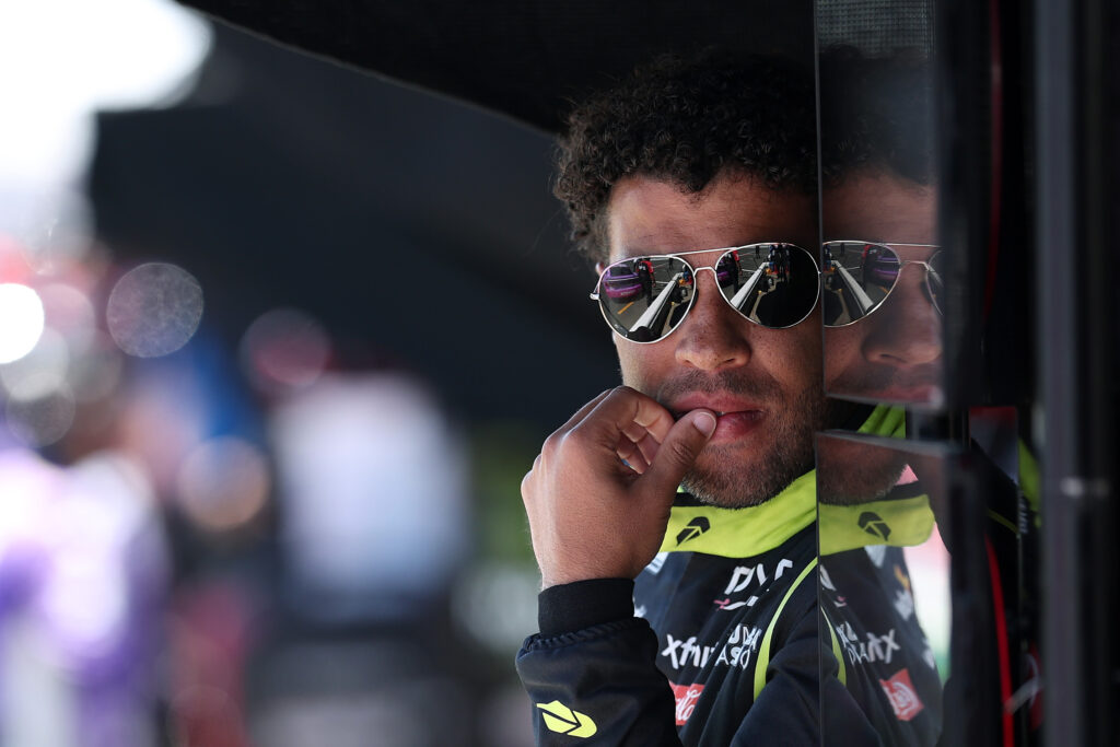 SONOMA, CALIFORNIA - JUNE 27: Bubba Wallace, driver of the #23 Robinhood Toyota, looks on during practice for the NASCAR Cup Series Toyota/Save Mart 350 at Sonoma Raceway on June 27, 2026 in Sonoma, California. (Photo by James Gilbert/Getty Images)