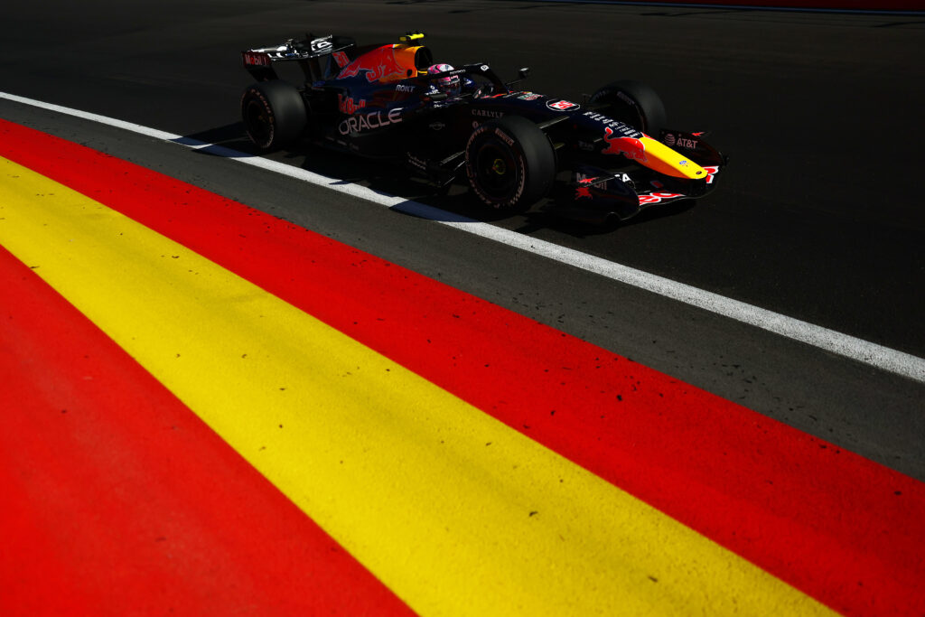 MADRID, SPAIN - SEPTEMBER 12: Liam Lawson of New Zealand driving the (30) Oracle Red Bull Racing RB22 Red Bull Ford Powertrains on track during final practice ahead of the F1 Grand Prix of Spain at Madring on September 12, 2026 in Madrid, Spain. (Photo by Clive Mason/Getty Images)