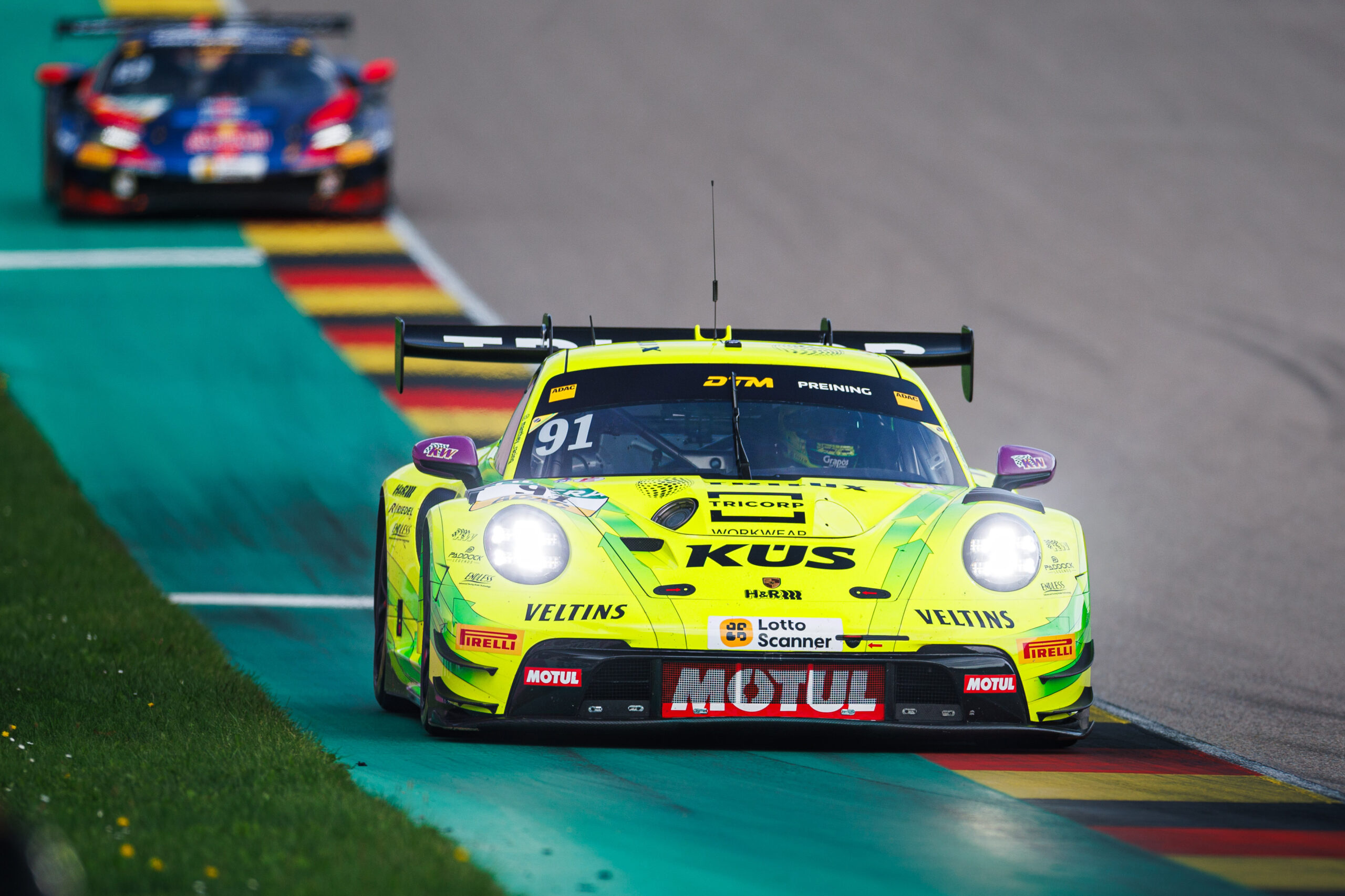 Preining Leads the Way: Manthey EMA Sets the Pace in Opening DTM Practice at Sachsenring