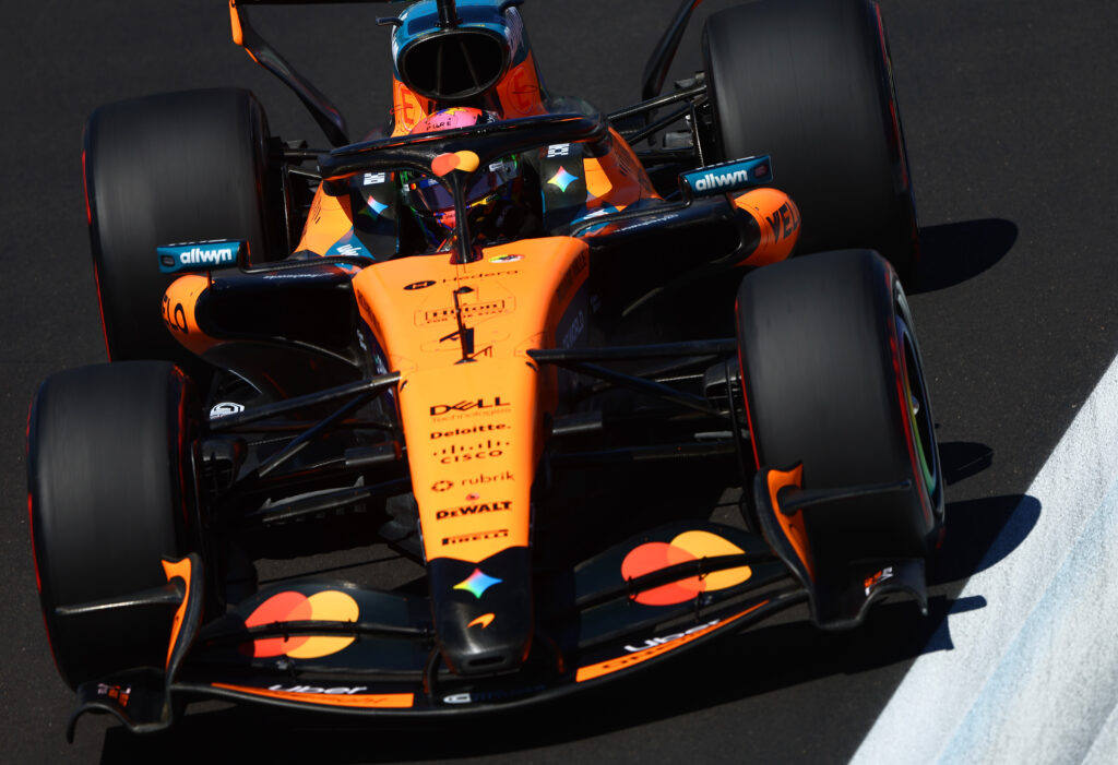 MADRID, SPAIN - SEPTEMBER 12: Lando Norris of Great Britain driving the (1) McLaren MCL40 Mercedes on track during final practice ahead of the F1 Grand Prix of Spain at Madring on September 12, 2026 in Madrid, Spain. (Photo by Andy Hone/LAT Images)