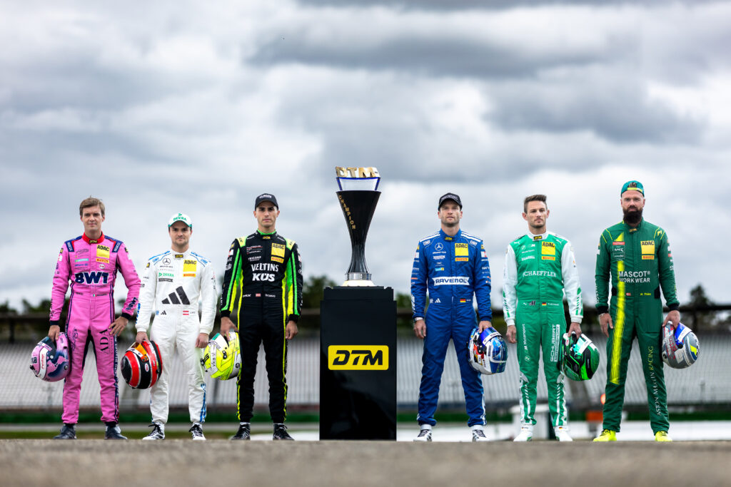 DTM, 15. + 16. Rennen Hockenheim 2026 #14 Ferrari 296 GT3 EVO, EMIL FREY RACING: Matteo Cairoli, #22 Mercedes-AMG GT3 EVO, Landgraf Motorsport: Lucas Auer, #91 Porsche 911 GT3 R (992), Manthey: Thomas Preining, #80 Mercedes-AMG GT3 EVO, Winward Racing: Maro Engel, #11 BMW M4 GT3 Evo, Schubert Motorsport: Marco Wittmann, #7 Aston Martin Vantage AMR GT3 EVO, Comtoyou Racing: Nicki Thiim - picture by Gruppe C Photography