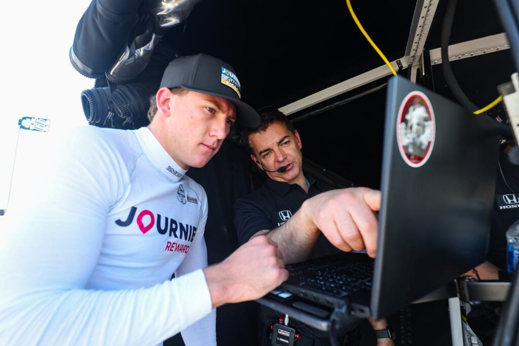 Kyffin Simpson and Chris Simmons - INDYCAR Testing - Sebring International Raceway - By: Joe Skibinski
