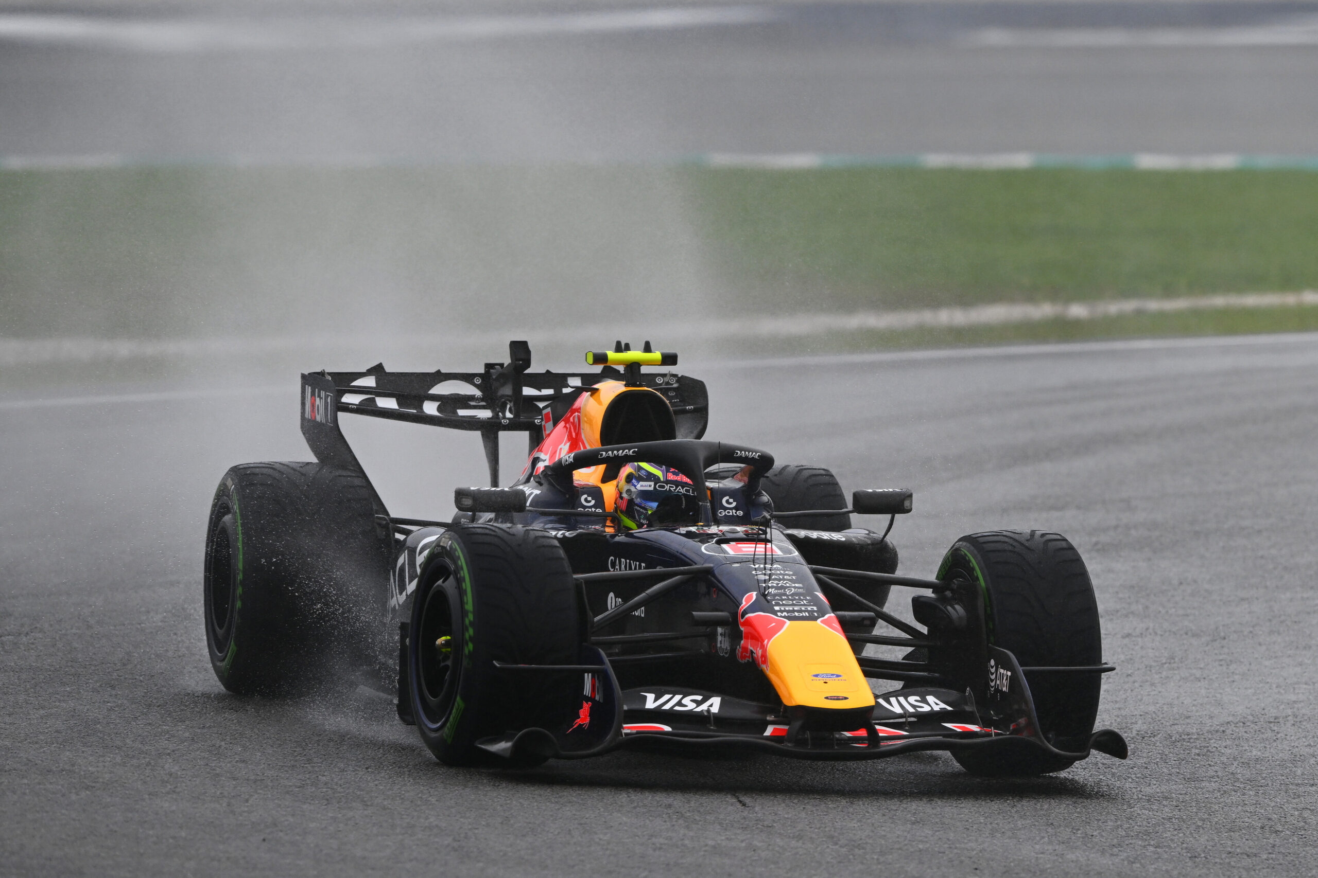 KUALA LUMPUR, MALAYSIA - OCTOBER 04: Isack Hadjar of France driving the (6) Oracle Red Bull Racing RB22 Red Bull Ford Powertrains on track during the F1 Grand Prix of Bahrain in Malaysia at Sepang Circuit on October 04, 2026 in Kuala Lumpur, Malaysia. (Photo by Rudy Carezzevoli/Getty Images) // Getty Images / Red Bull Content Pool // SI202610040276 // Usage for editorial use only //