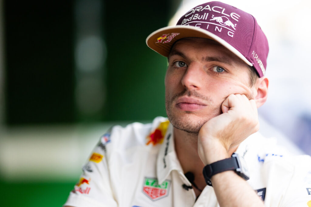 Max Verstappen of the Netherlands and Oracle Red Bull Racing looks on in the Paddock during previews ahead of the F1 Grand Prix of United States at Circuit of The Americas on October 22, 2026 in Austin, Texas. (Photo by Mark Thompson/Getty Images)