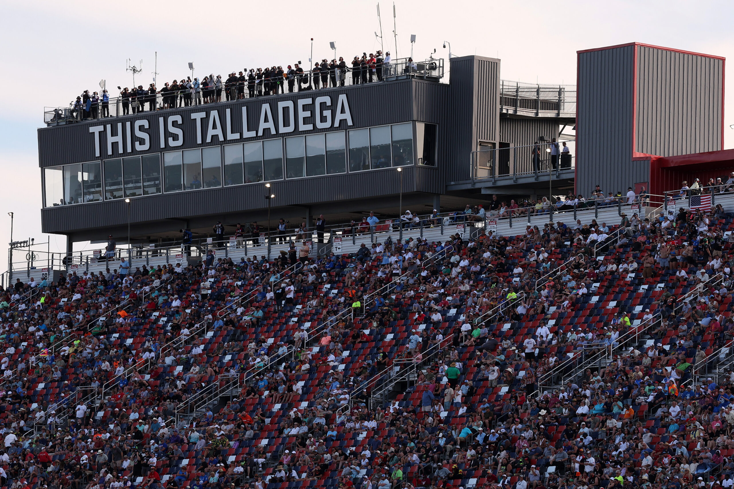 TALLADEGA, ALABAMA - APRIL 26: A general view of the NASCAR team spotters during the NASCAR Cup Series Jack Link's 500 at Talladega Superspeedway on April 26, 2026 in Talladega, Alabama. (Photo by David Jensen/Getty Images)